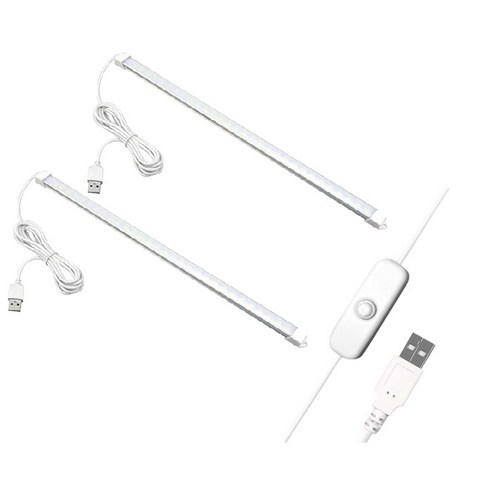 대한 USB LED 바 조명 단색 100cm 2p, 흰색 빛