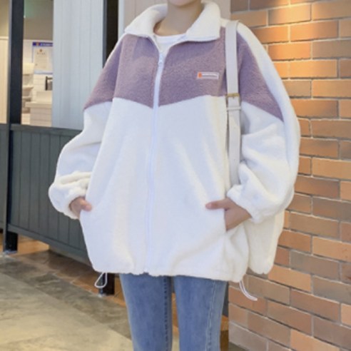 루나글램 두꺼운 스티칭 임신부 지퍼 재킷 MLS007