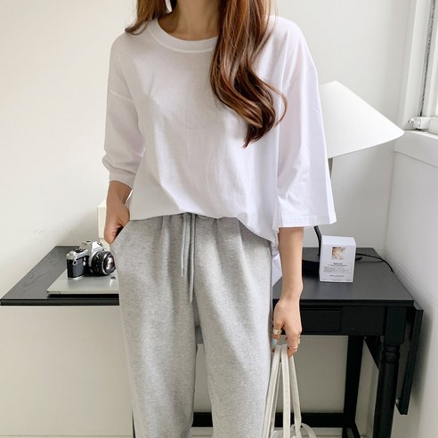 T卹 彩色T卹 日常T卹 OOD 休閒look 日常look 短袖T卹 分體T卹 寬褲女款T卹 疊穿 overfit T卹
