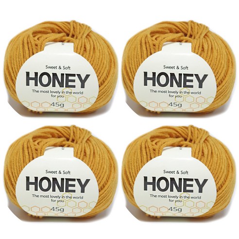 니뜨 허니 뜨개실 45g x 4p, 127 연머스타드