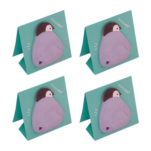 헤비 애니멀 점착메모지, 펭귄, 4개