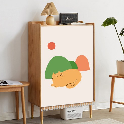 아티홈 애니멀 동화 벨크로 칸막이 커튼