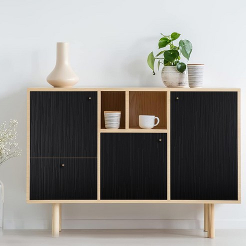 로즈로사 솔리드 엠보싱 몰딩 인테리어 필름 접착띠시트지 SG24, 블랙, 20cm x 10m