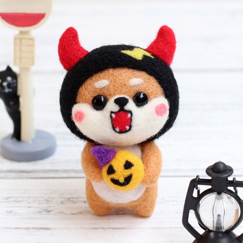 아트조이 DIY 양모펠트 키트, 악마시바, 1세트