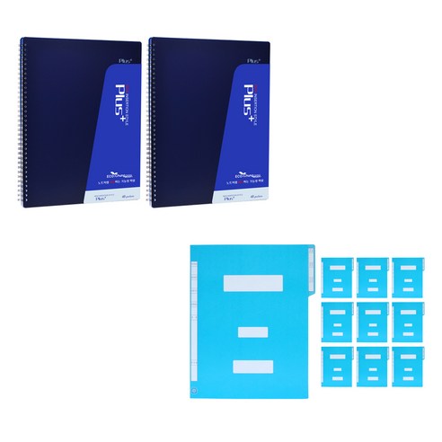 에코청운 플러스 악보 파일 40매 A4 2p + 종이 정부파일 10p, 파랑(악보파일), 랜덤색상(정부파일), 1세트