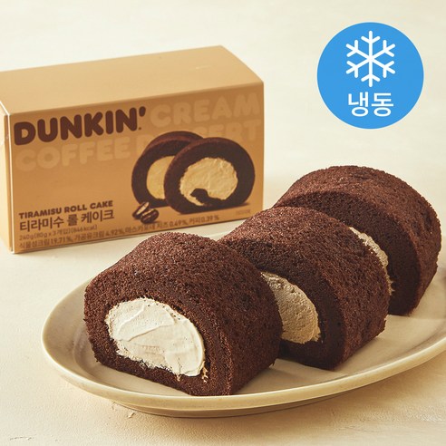 던킨도너츠 티라미수 롤 케이크 (냉동), 240g, 1개