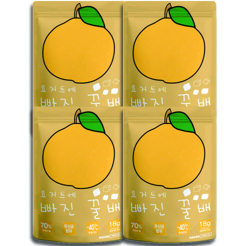 요거트에 빠진 꿀배 과자 18g, 배 + 요거트 혼합맛, 4개
