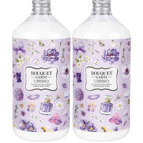 부케가르니 딥퍼퓸 섬유유연제 화이트머스크, 1000ml, 2개