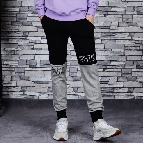 타운클로 남성용 보스톤 배색 슬림핏 트레이닝 팬츠