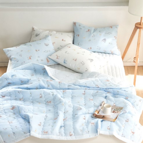 지베딩 웰컴 밤비 스노우 리플 이불 풀세트