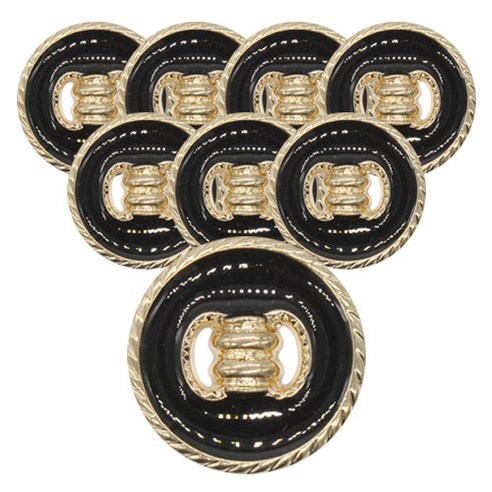 동대문단추왕 매듭 단추 21mm, 블랙G, 8개