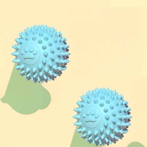 순잠 강아지 파스텔 치석제거 이갈이 장난감, 블루, 2개