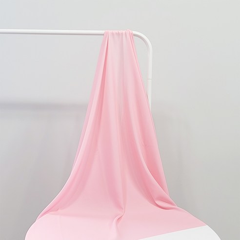 나비손길 두툼한 컬러 인터록 마감 쉬폰 원단, 116스위트핑크