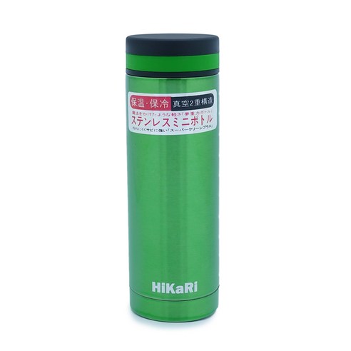 HiKaRi 스텐 메탈 보온 보냉병, GREEN, 280ml
