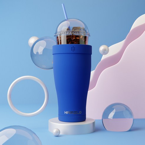 해밀로 아이스커피 텀블러, 네이비, 880ml, 1개