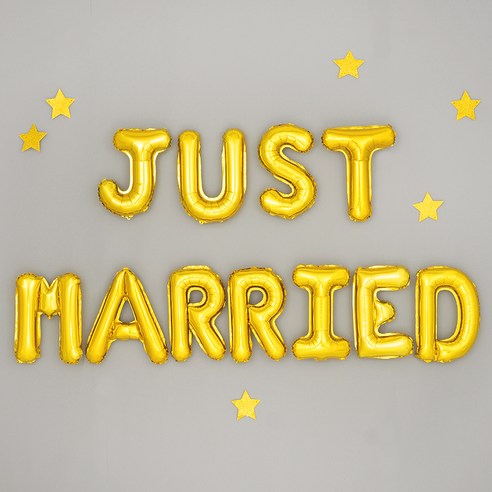 파티팡 JUST MARRIED 은박풍선 세트, 골드, 3세트