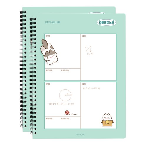 3000 냥냥 초등 오답노트, 민트, 2개
