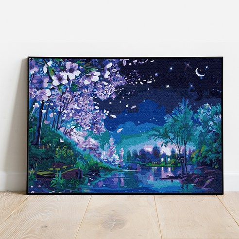 플레이어바웃 DIY 명화 그리기 세트 50 x 40 cm, 신비로운 강가 (MG013)