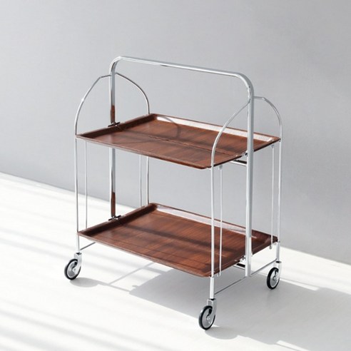 마켓비 SIMPLIE 접이식 트롤리, 브라운