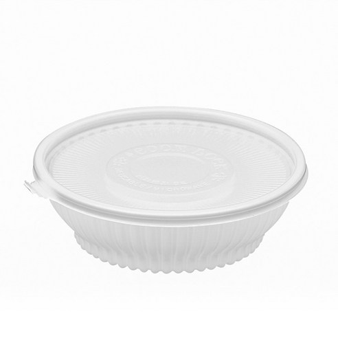 쿡앤락 196 면용기 백색 미니탕용기 미니 950ml + 뚜껑 세트, 50세트