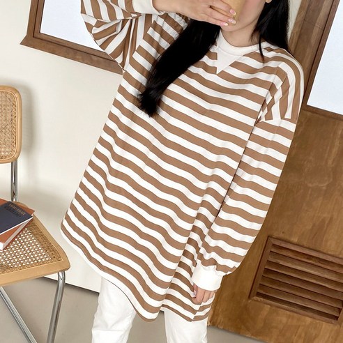 후니네 트리 임산부 단가라 티셔츠