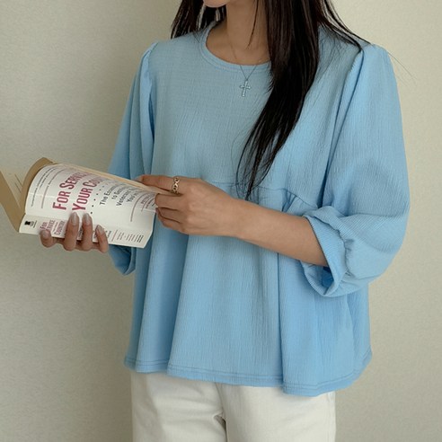 막간연애 셔링 임산부 블라우스