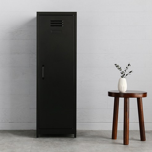 마켓비 캐비넷 세로중 1문 수납장 3801200, 블랙