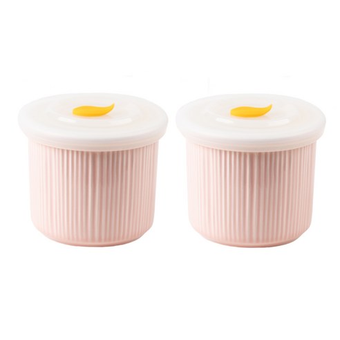 인콕 도자기 이유식 용기 250ml, 핑크, 2개