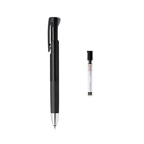 제브라 블렌 2+S 샤프 0.7mm + B샤프심, 블랙(샤프바디), 1세트