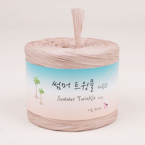 니트러브 썸머 트윙클 대용량 뜨개실 200g, 108 파스텔핑크, 1개