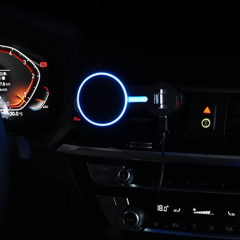 카슈아 차량용 맥세이프 LED 휴대폰 고속 무선 충전 거치대