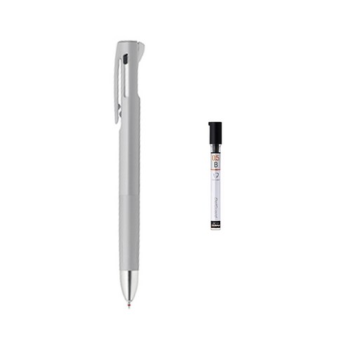 제브라 블렌 2+S 샤프 0.5mm + B샤프심, 그레이(샤프바디), 1세트