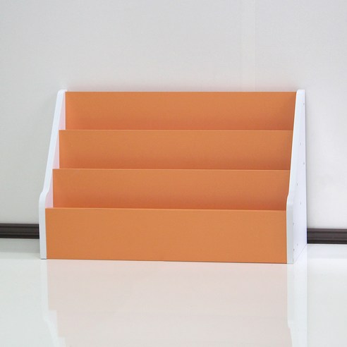 양지가구 잡지꽂이, 오렌지, 3단