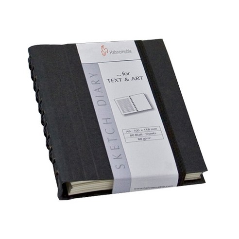 하네뮬레 스케치 다이어리 BLACK 120g, A6, 60매, 1개