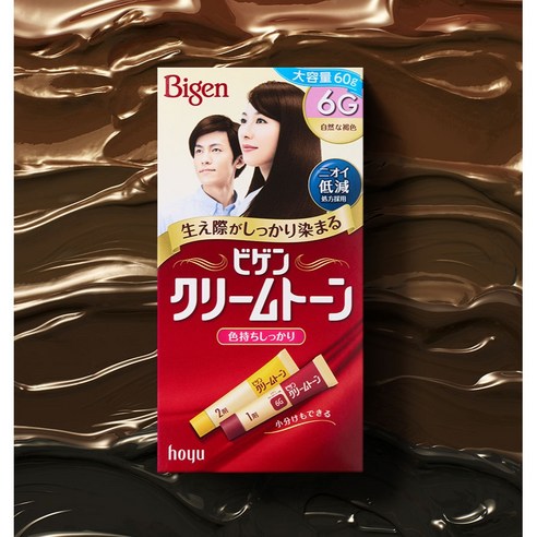비겐 크림톤 6지로 쉽고 간편하게, 머릿결 손상 걱정 없이 새치 커버!