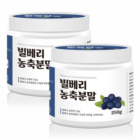 빌베리 농축분말, 250g, 2개