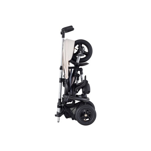 삼천리자전거 2024 VITAMIN TRIKE PREMIUM 세발자전거 완조립 75cm + 바람막이 + 휠커버 세트, 멜란지 베이지(세발자전거), 블랙(바람막이)