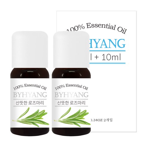 바이향 에센셜 오일 10ml x 2p, 산뜻한 로즈마리