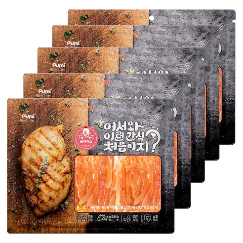 푸르미 반려견 어서와 이런간식 처음이지 건조 간식, 치킨슬라이스, 5개