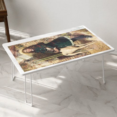 스토리퍼니쳐 포스터 액자 테이블 명화 정원 앞에서 M 720 x 475 mm, A타입 + 화이트