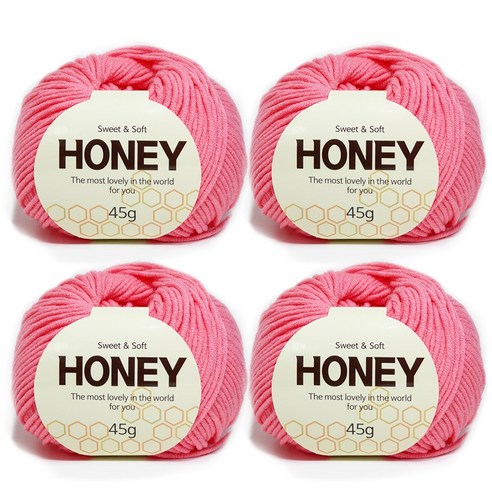 니뜨 허니 뜨개실 45g x 4p, 134 자몽핑크