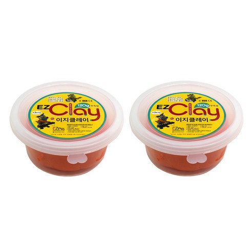 이지피아 이지클레이 2p, 주황, 120g, 2개