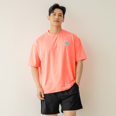 튜브트리 남성용 루즈핏 반팔 래쉬가드 + 팬츠 세트 AEPE7204PA