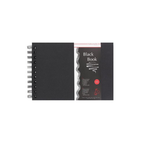 하네뮬레 블랙 스케치북 풍경 250g, A5, 30매, 1개