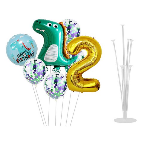 마켓감성 공룡 테마 숫자 풍선세트, 타입3, 1세트
