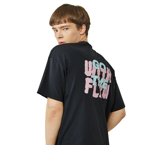 FLOW 오버핏 멀티비치웨어 반팔 래쉬가드 상의