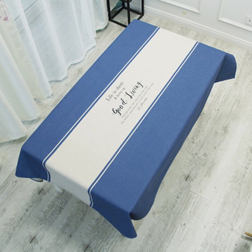 모던 블루 테이블 커버, 포인트, S(85 x 85 cm)