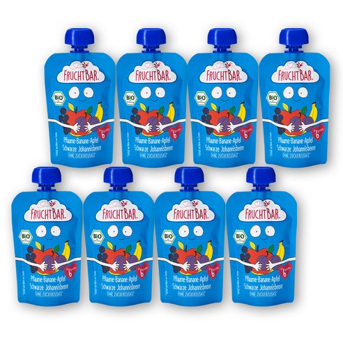 프루트바 생과일 퓨레 자두 바나나 사과 블랙커런트 100g, 자두 + 바나나 + 사과 + 블랙커런트 혼합맛, 8개