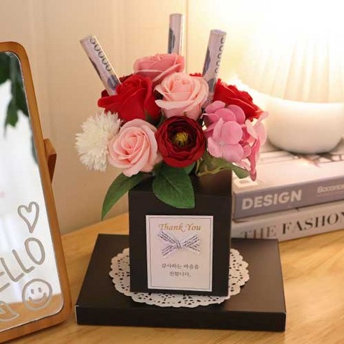 노블리 마음을전하는 머니픽 센터피스, 레드, 1개