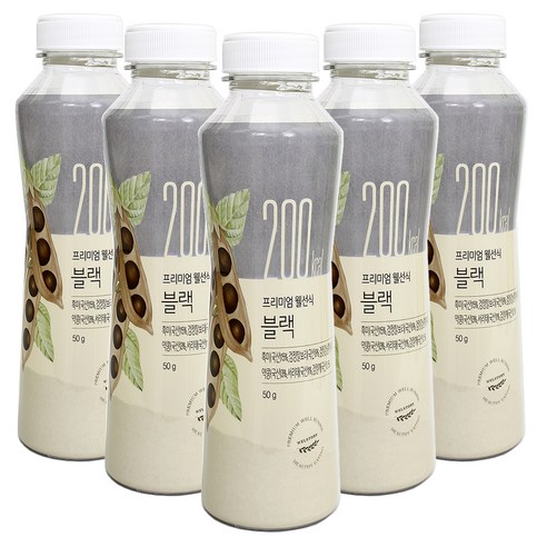 프리미엄 웰선식 블랙, 50g, 5개